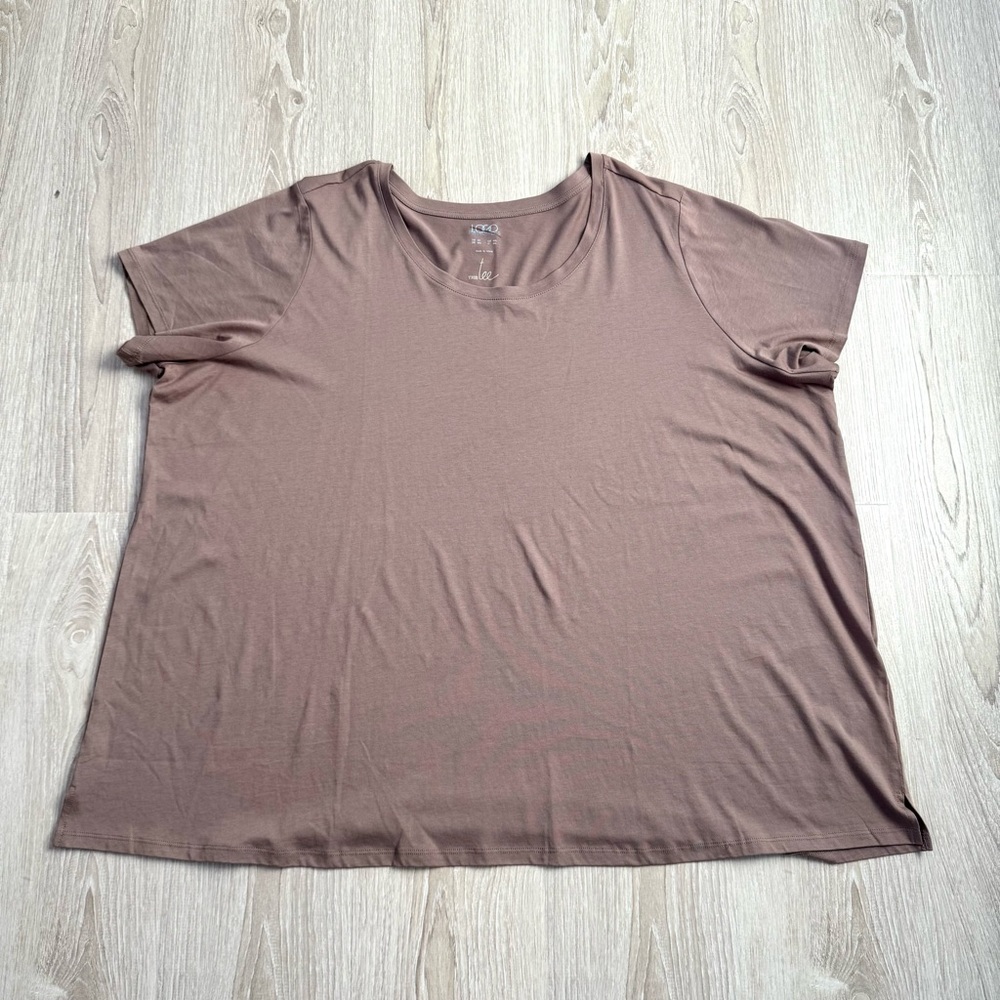Logo Principles Lori Goldstein The Tee T Shirt 4X Short Sleeve Cotton Normcore